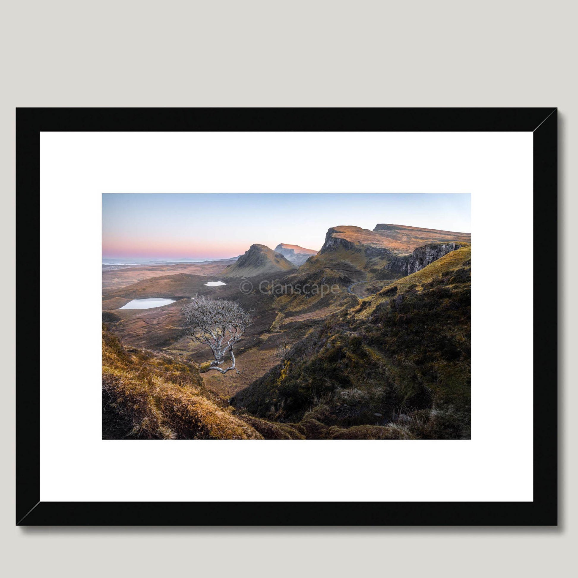 Clan MacNeacail - Trotternish - Framed & Mounted Photo Print 16"x12" Black