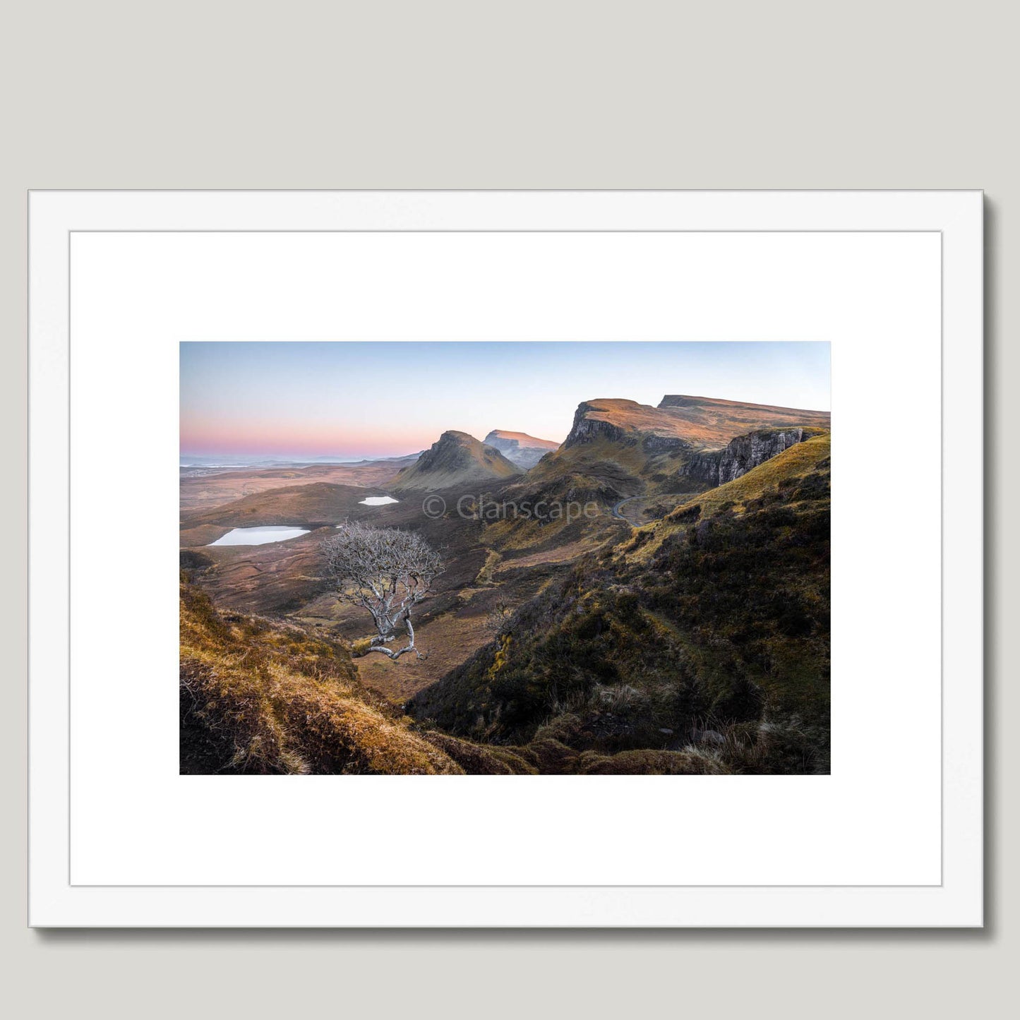 Clan MacDonald of Sleat - Trotternish, Isle of Skye - Framed & Mounted Photo Print 16"x12" White