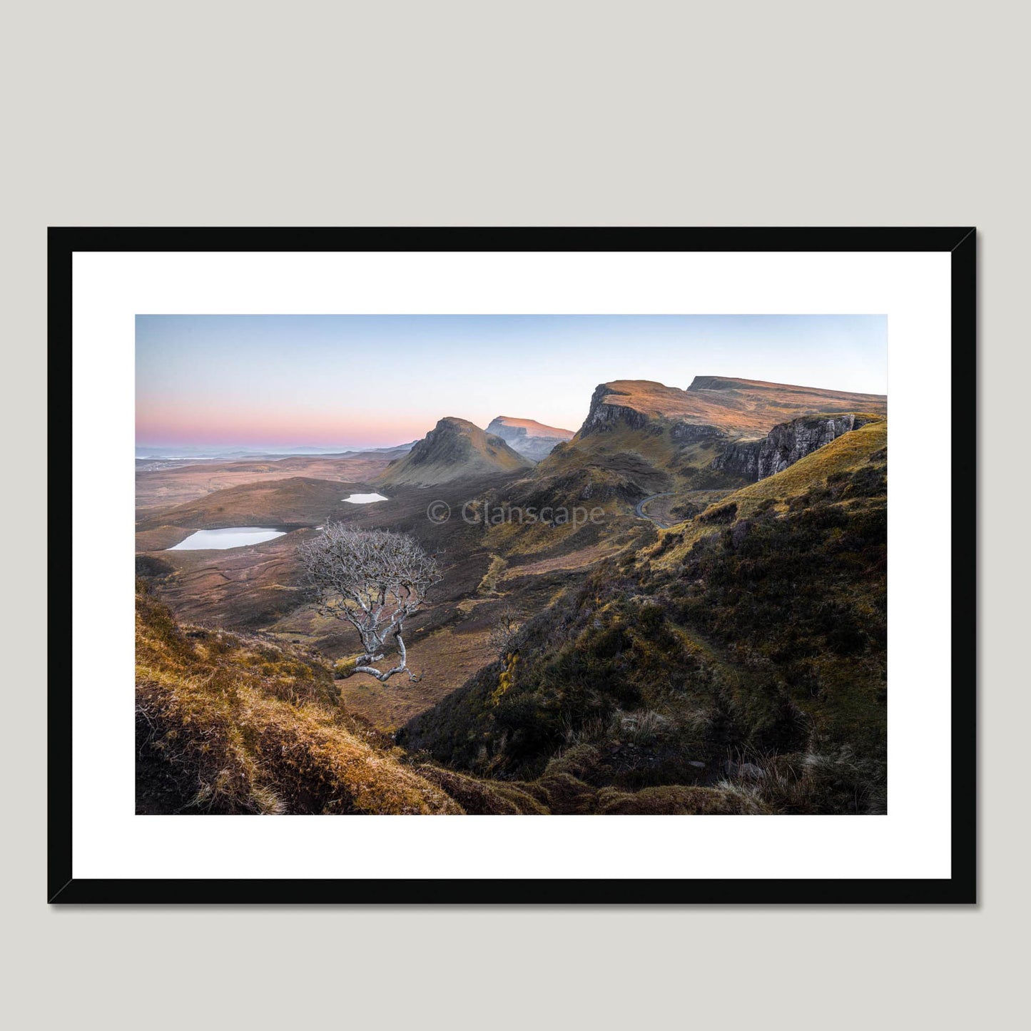 Clan MacDonald of Sleat - Trotternish, Isle of Skye - Framed & Mounted Photo Print 28"x20" Black