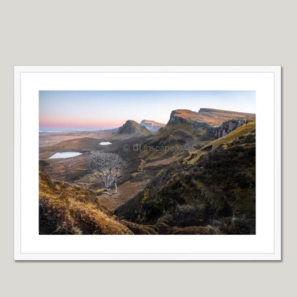 Clan MacDonald of Sleat - Trotternish, Isle of Skye - Framed & Mounted Photo Print 28"x20" White