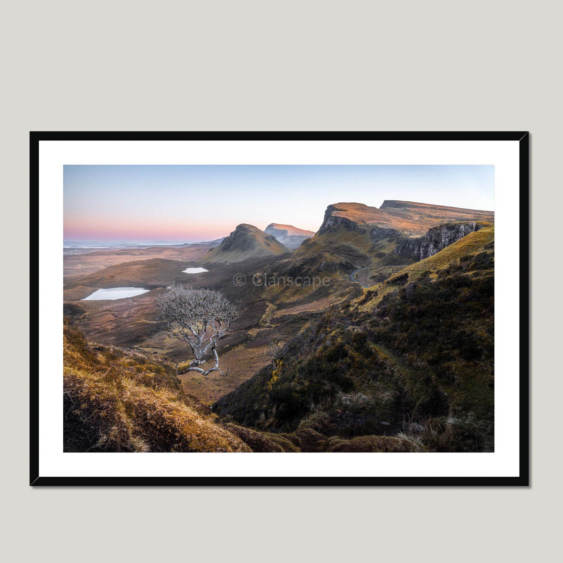 Clan MacNeacail - Trotternish - Framed & Mounted Photo Print 40"x28" Black