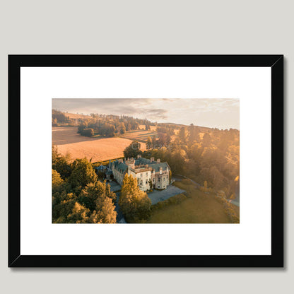 Clan Bain - Tulloch Castle - Framed & Mounted Photo Print 16"x12" Black