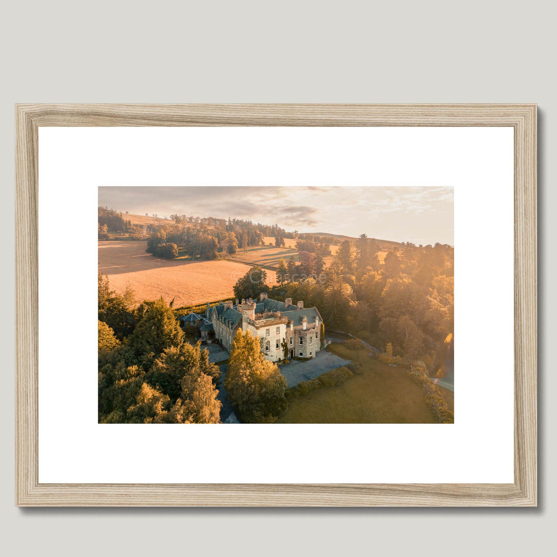 Clan Bain - Tulloch Castle - Framed & Mounted Photo Print 16"x12" Natural