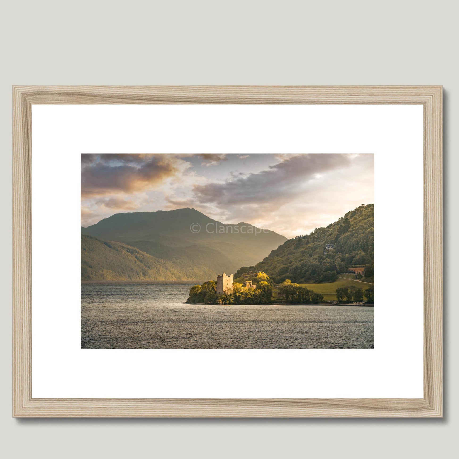 Clan Grant - Urquhart Castle - Framed & Mounted Photo Print 16"x12" Natural