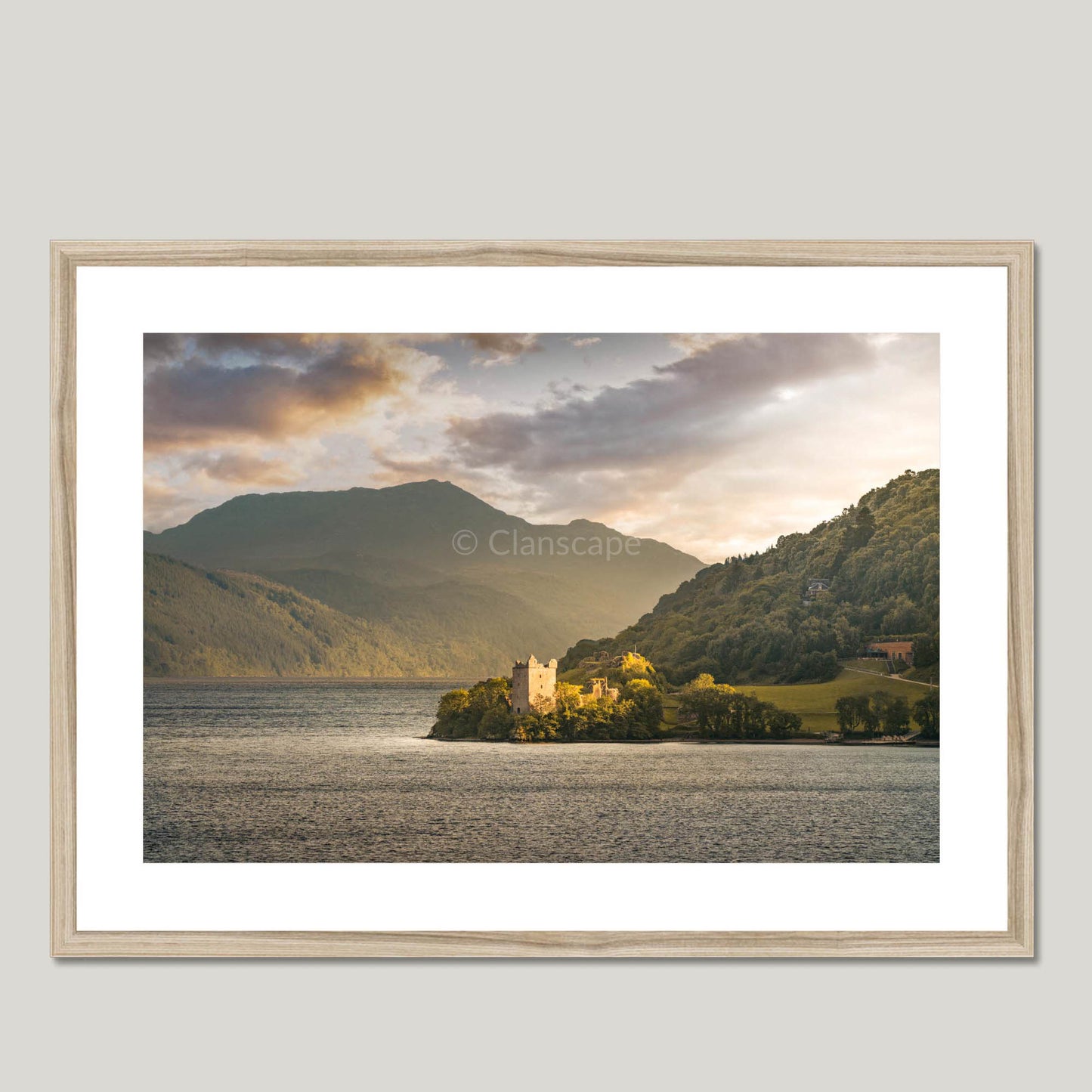 Clan Grant - Urquhart Castle - Framed & Mounted Photo Print 28"x20" Natural