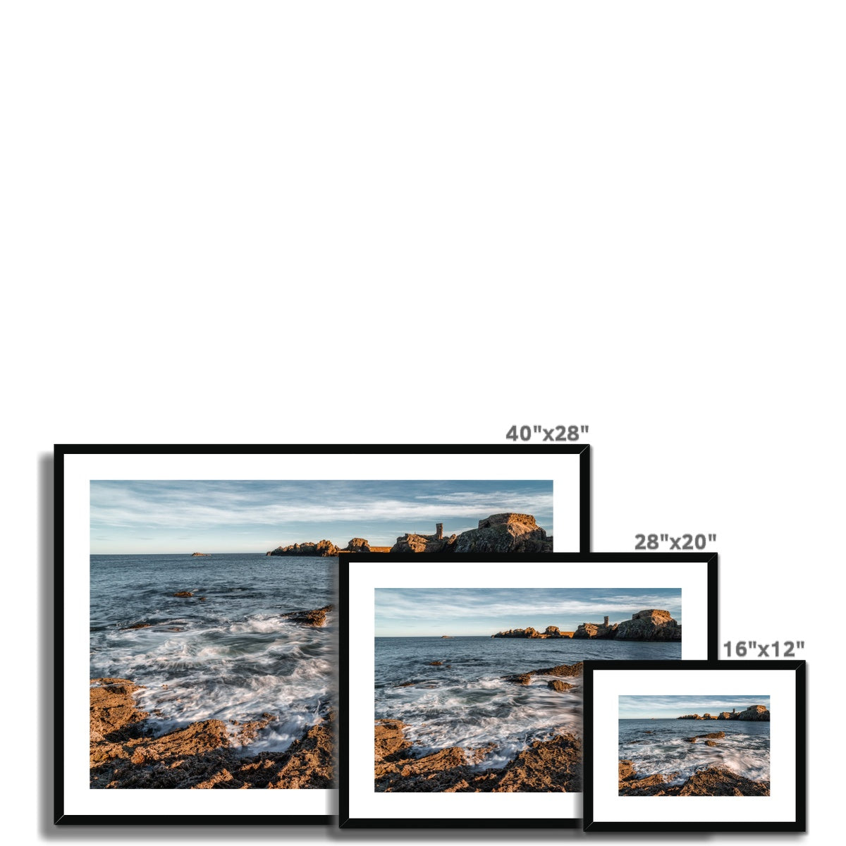 Clan Dunbar - Dunbar Castle - Framed & Mounted Photo Print