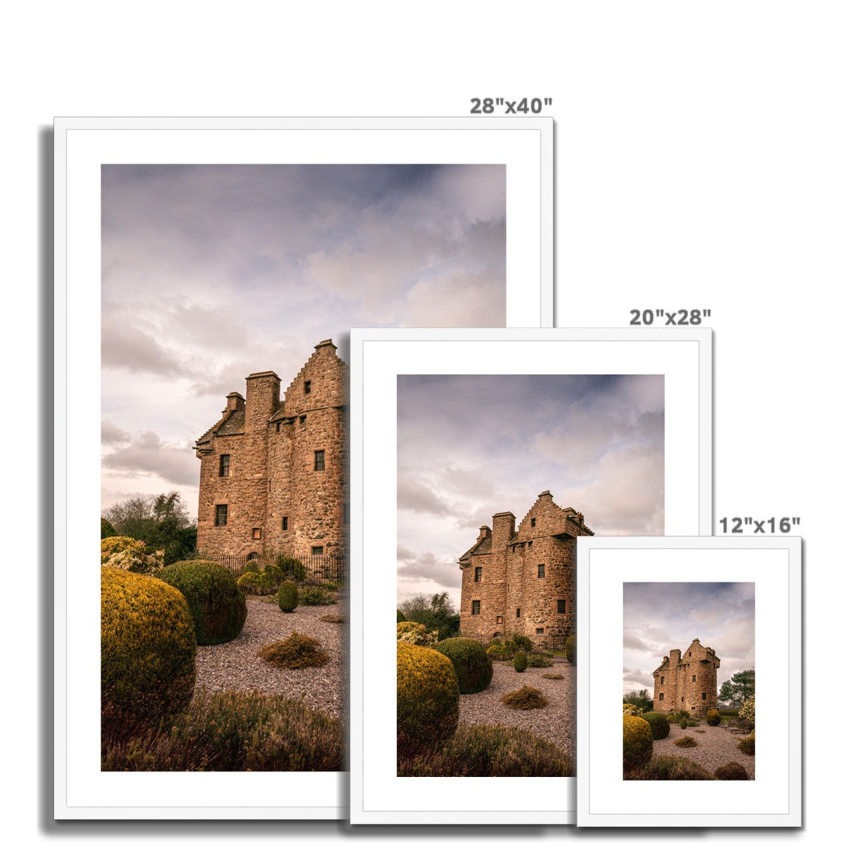 Clan Graham - Claypotts Castle - Framed & Mounted Photo Print