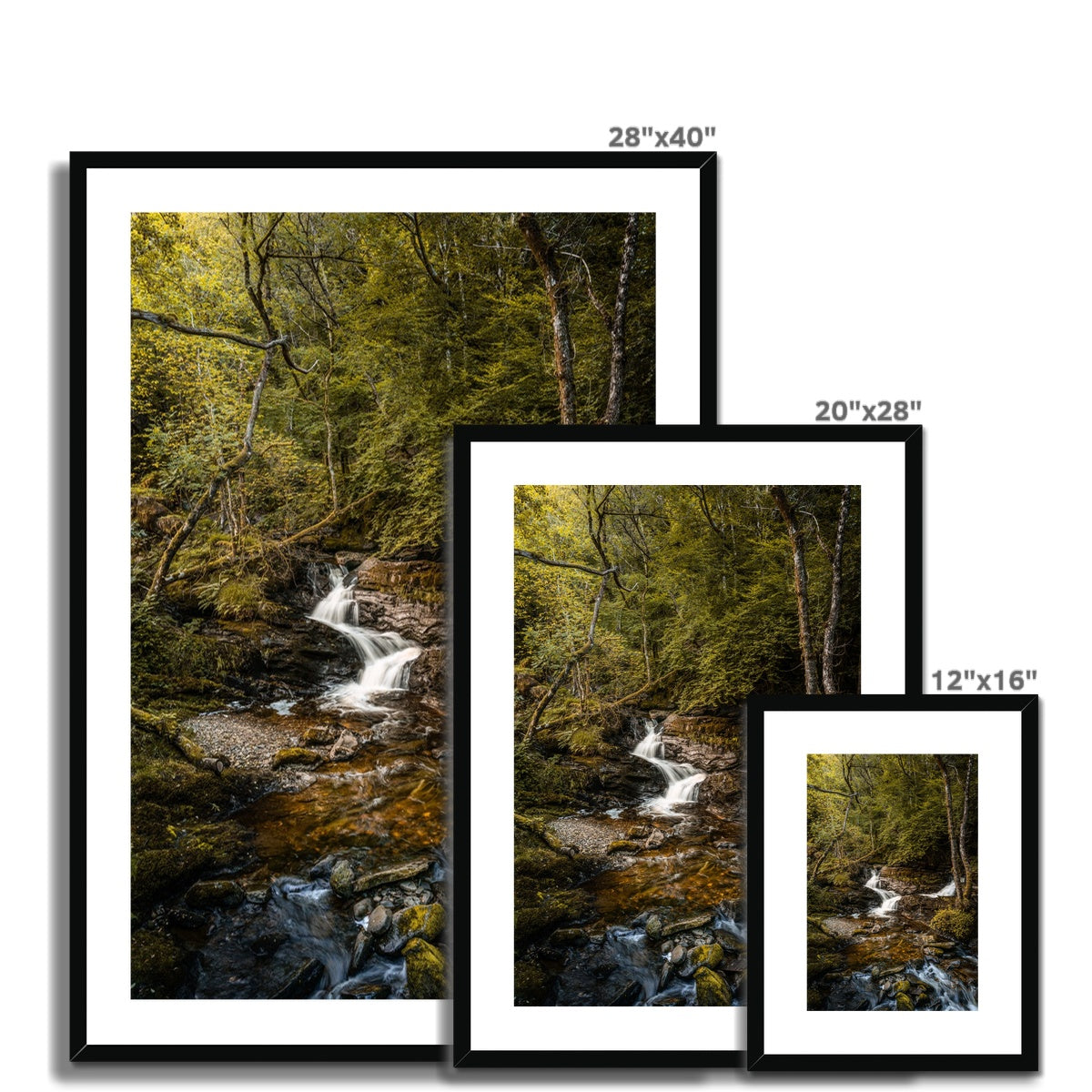 Clan MacGregor - Balquhidder Waterfall - Framed & Mounted Photo Print