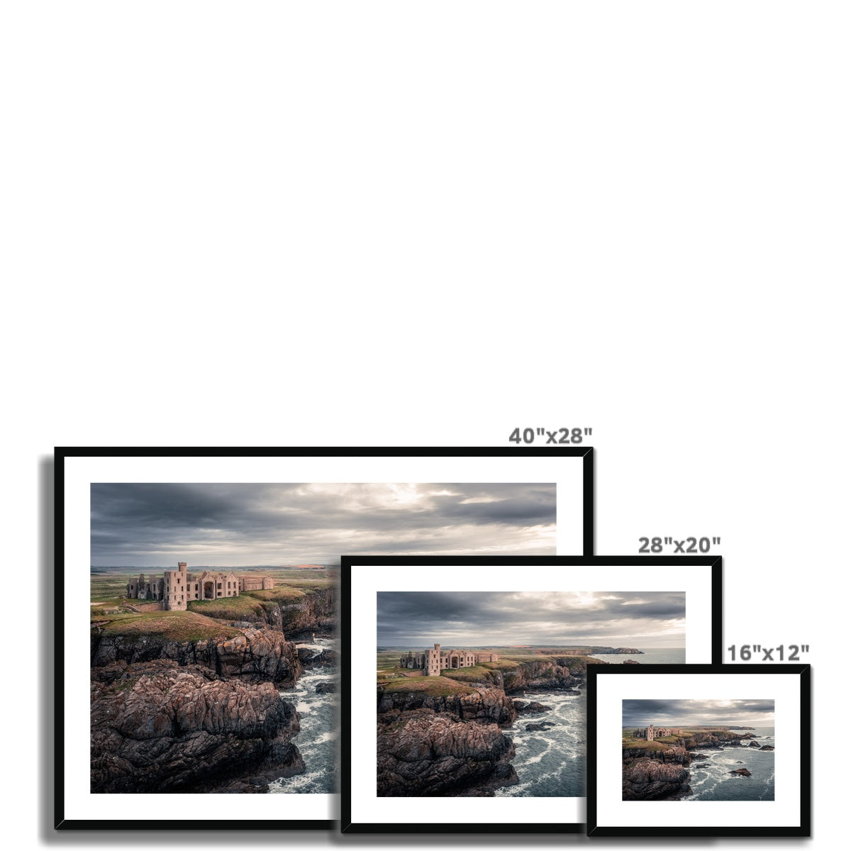 Clan Hay - Slains Castle - Framed & Mounted Photo Print