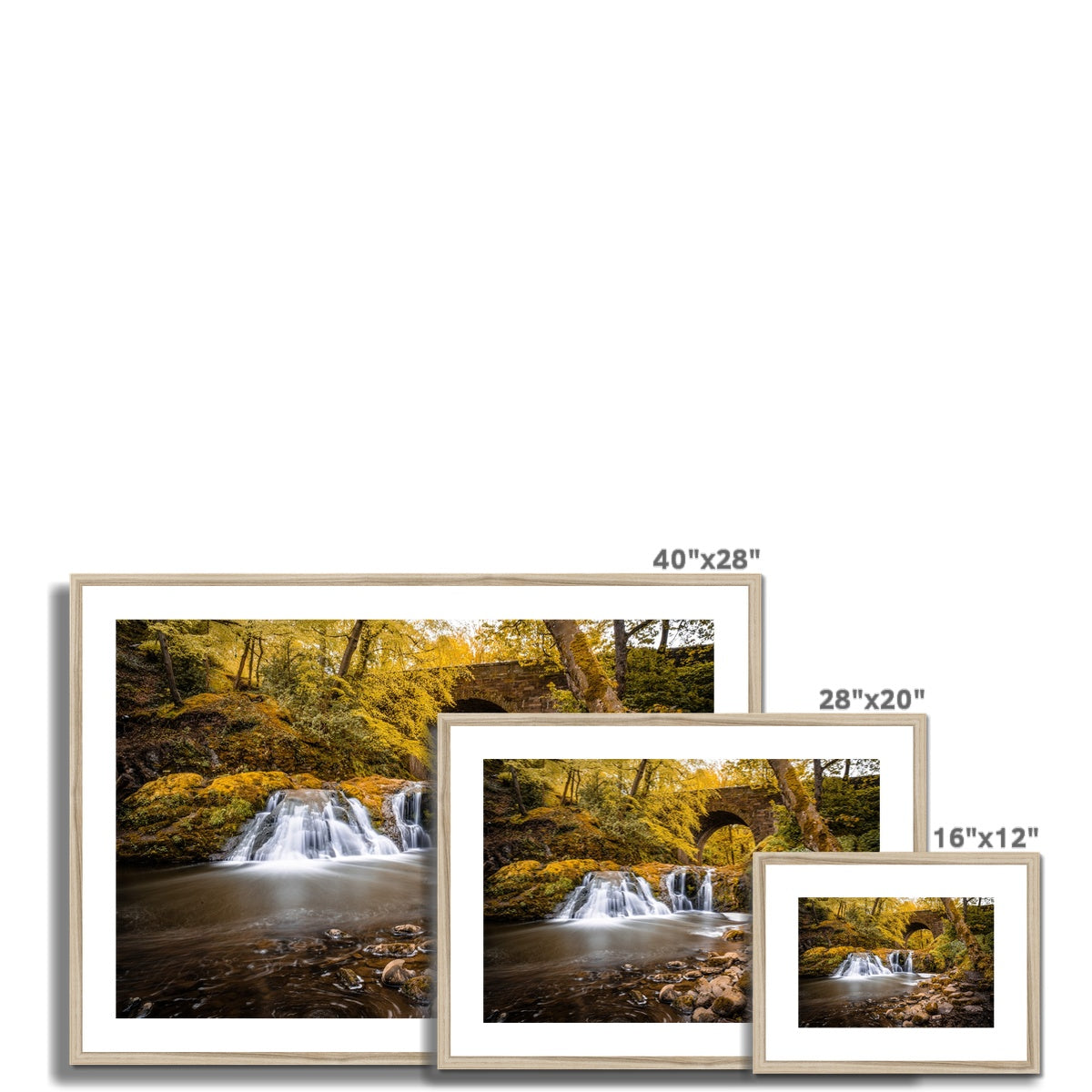 Clan Elliot - Arbirlot Waterfall - Framed & Mounted Photo Print