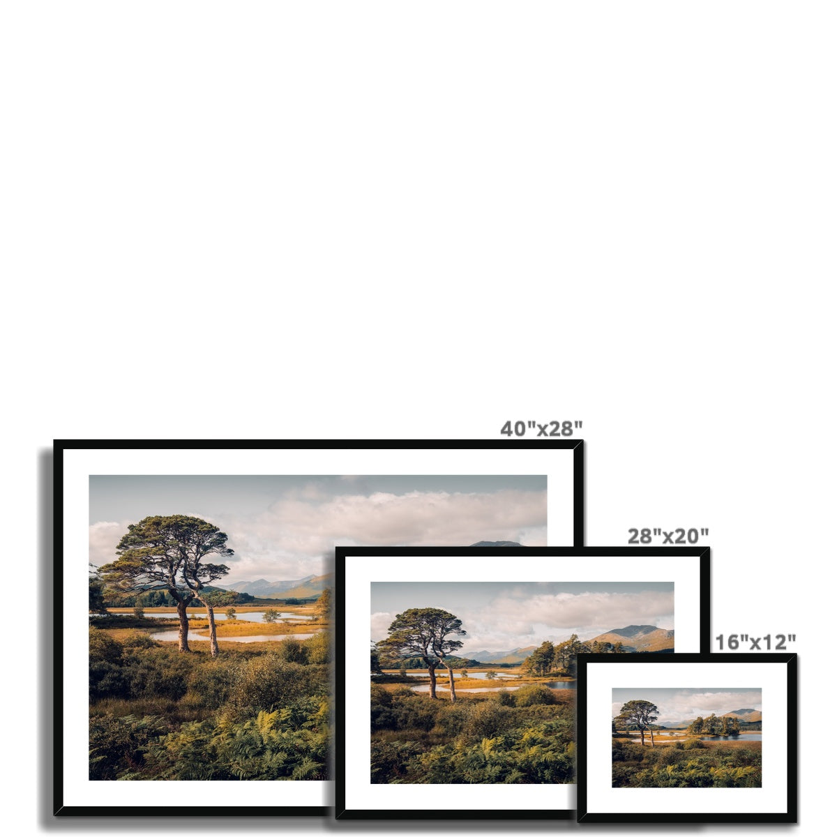 Clan Fletcher - Loch Tulla - Framed & Mounted Photo Print